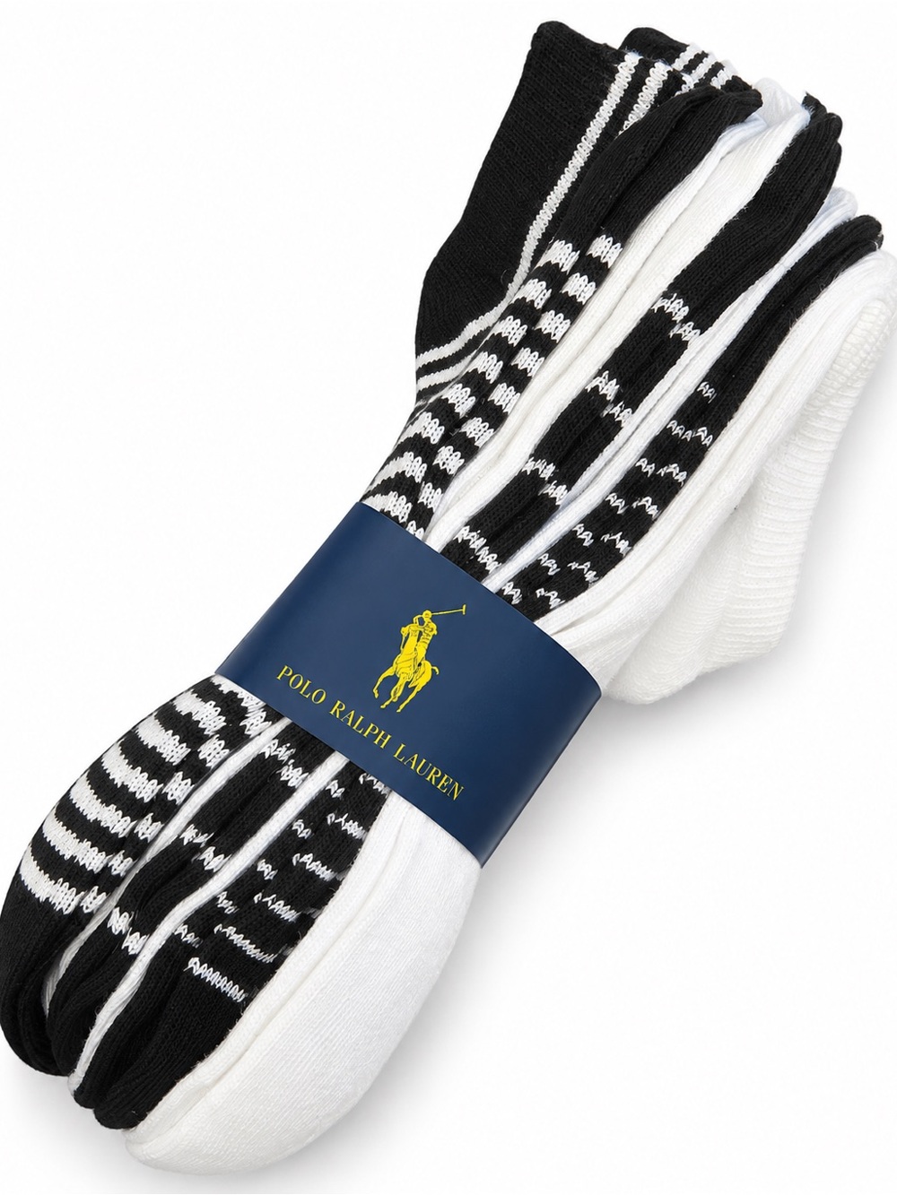 Polo by Ralph Lauren Black and White Crew Sock 6-Pack